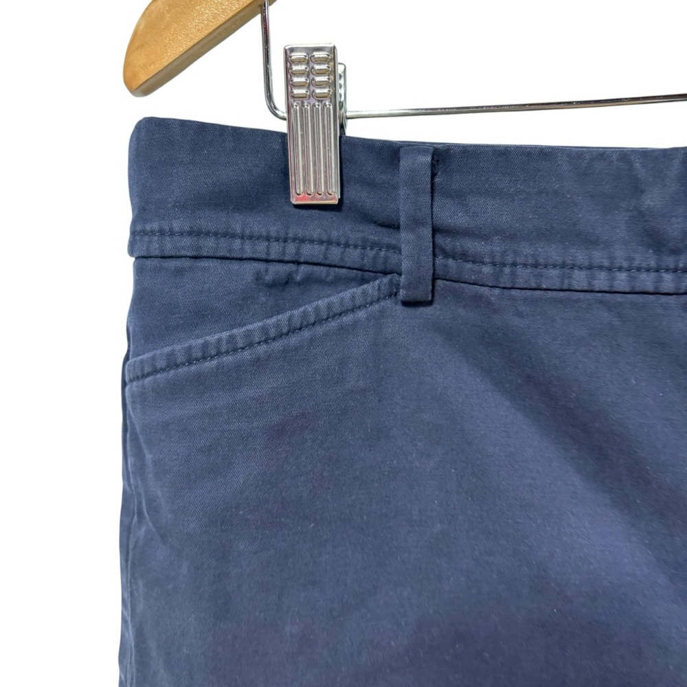 Talbots Perfect Short Navy Blue Cotton Stretch Chino Shorts Womens 14P‎ #654 - Picture 3 of 7
